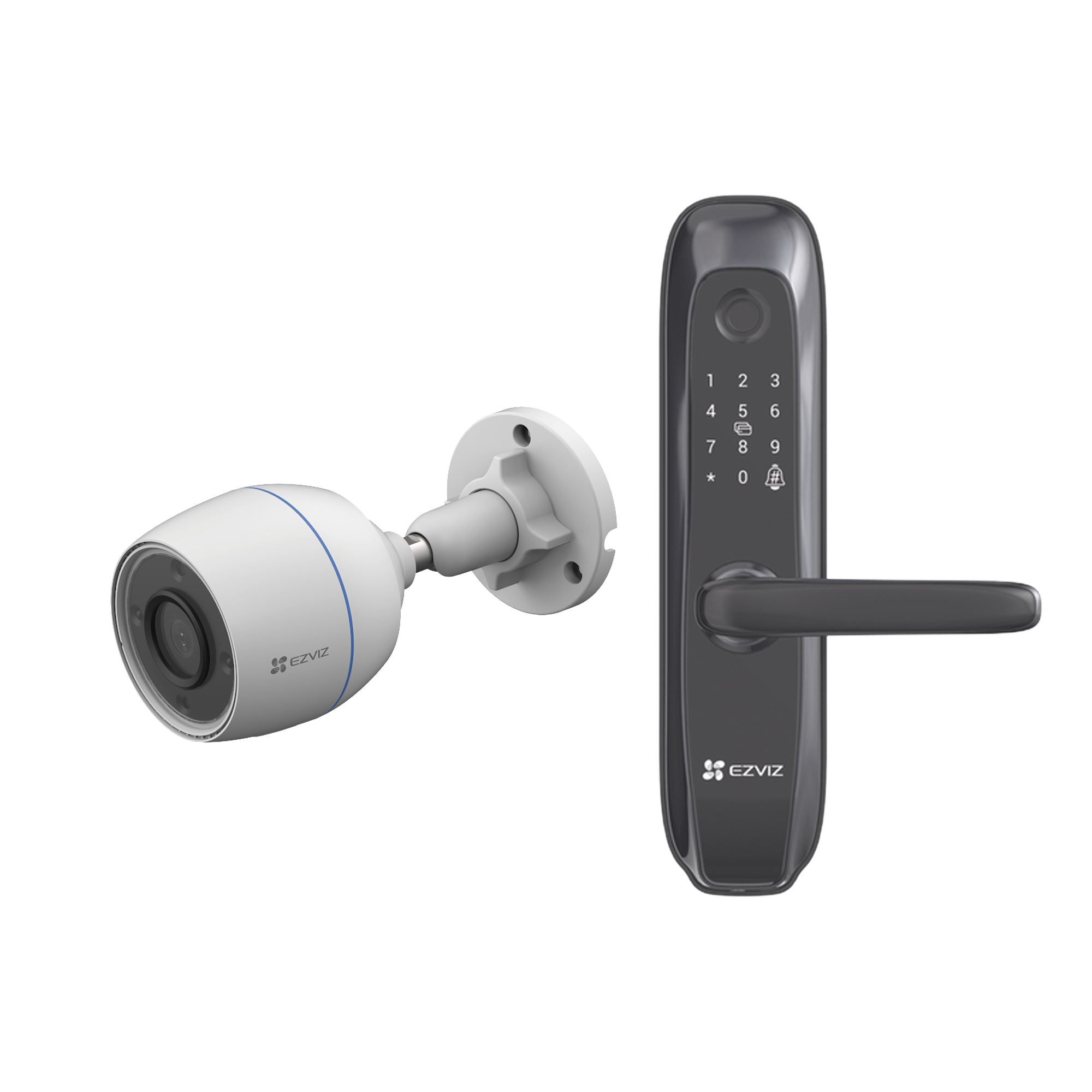 CS-L2S/CAM|Kit de Cerradura Inteligente con Cámara IP Wi-Fi modelo CS-H3C / Apertura Remota desde la App / Códigos Temporales Para Visitantes / Lectura de Huella / Lectura de Tag / Contraseña / Botón para Timbrar / Alarma Anti-intrusion